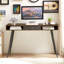 Bureau Mid-Century avec ports USB et prise de courant, bureau d'écriture moderne avec tiroirs, ordinateur de bureau multifonctionnel-1746181153