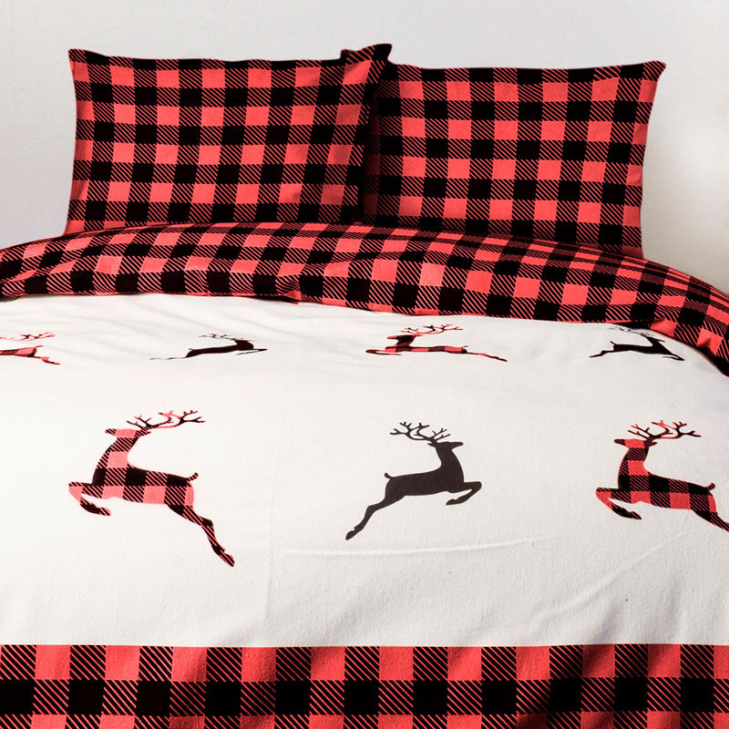The Seasonal Aisle Agan Cotton Geometric Shapes and Floral Duvet Cover Set with Pillow Shams and Pillowcases