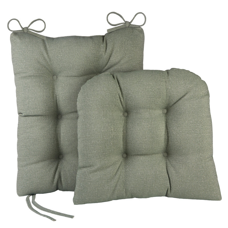 Ensemble de coussins de chaise berçante antidérapant, Polyester flammé céladon