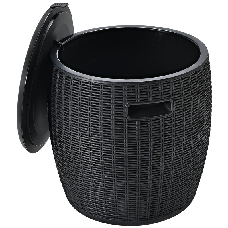 Plastic Ice Bucket, Black