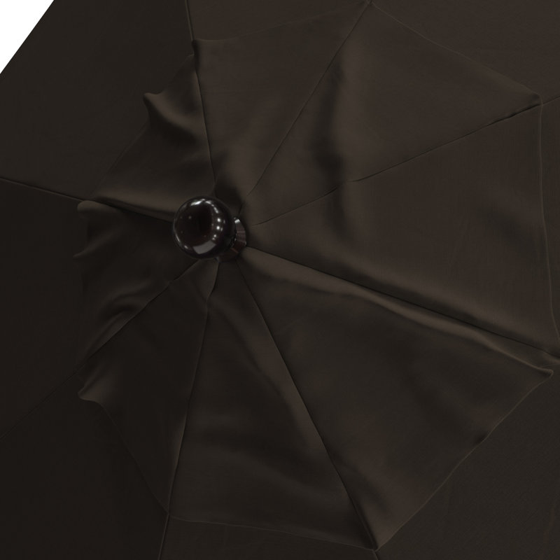 Parasol de marché 90 po Aneesaa, Toile performance moka, Bronze