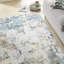 Abstract Blue Washable/Stain Guarded Area Rug-526957520