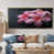 Toile avec cadre flottant or