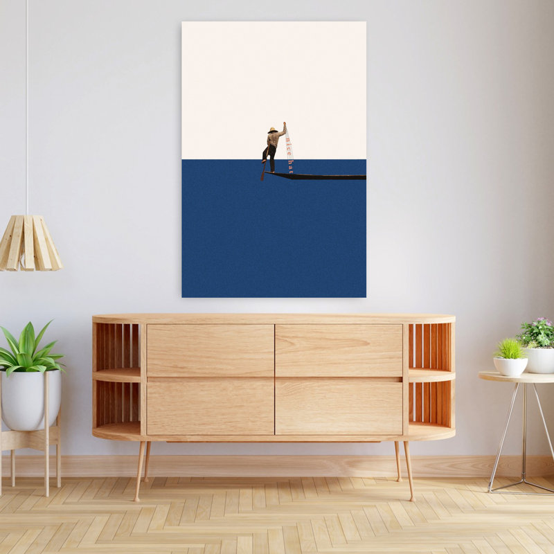 Art contemporain, architecture de paysage abstrait, H 48 po x l 32 po
