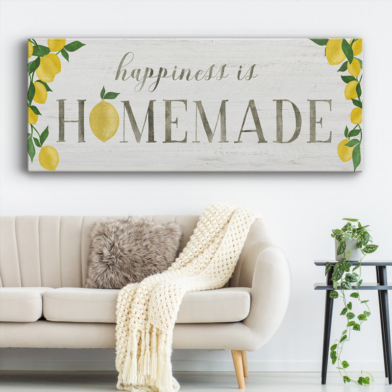 Citrons faits maison - Toile tendue avec châssis, H 8 po x l 20 po x P 1,5 po