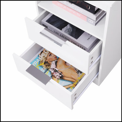 Table de chevet avec station de charge et rangement, parfaite pour les chambres à coucher et les salons modernes