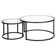 Watson (Set of )Two 35" Glass And Steel Round Nested Coffee Tables