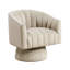 Fauteuil pivotant en velours taupe, rotation à 360°, structure en contreplaqué, capacité de charge de 136 kg, coussin intégré de luxe, fauteuil d'appoint, poids, mouvement