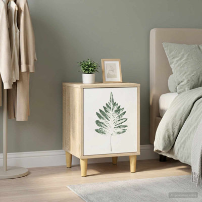  Bedside Cabinet Sonoma Oak Engineered Wood Nightstand Bedroom Furniture