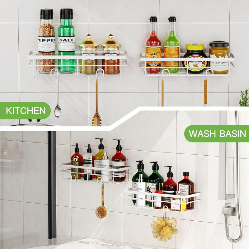 Organisateur de panier de douche antirouille Uamector, Naturel
