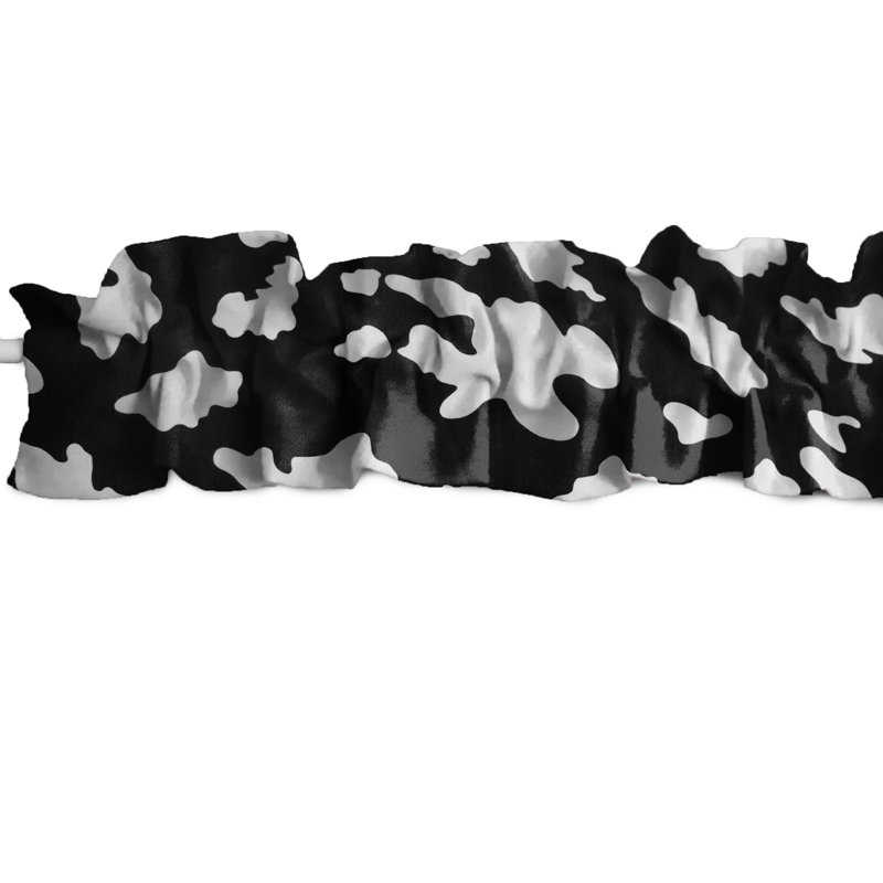Cantonnière à motif de vache, L 58 po x L 5 po