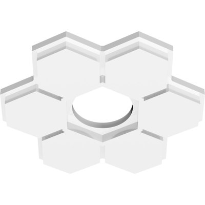 Daisy Architectural Grade PVC Contemporary Ceiling Medallion 3" Inside Diameter