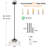 12" 3-Light Black Pendant Light, Dual Mount Ceiling & Hanging Fixtures, 90° Swivel, Adjustable Height-816595624