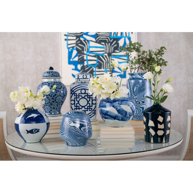 Jasper Porcelain Jar, Blue