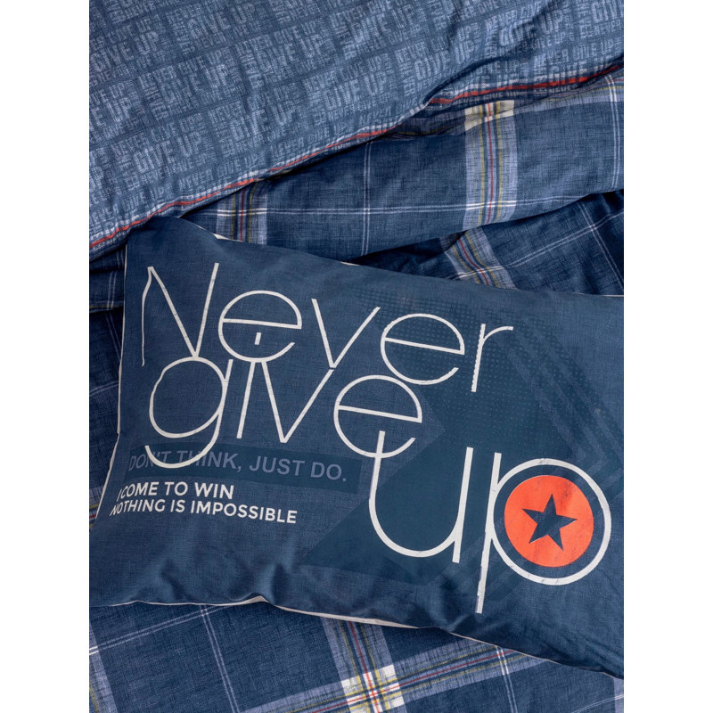 Premium 100% Cotton Ranforce Young Quilt Cover Set, Grey | Includes 63 x 87 Duvet Cover, 20 x 28 Pillowcase, & 71 x 94 Flat Sheet | Soft, Durable, Pigment Printed, Machine Washable, Button Closure Design