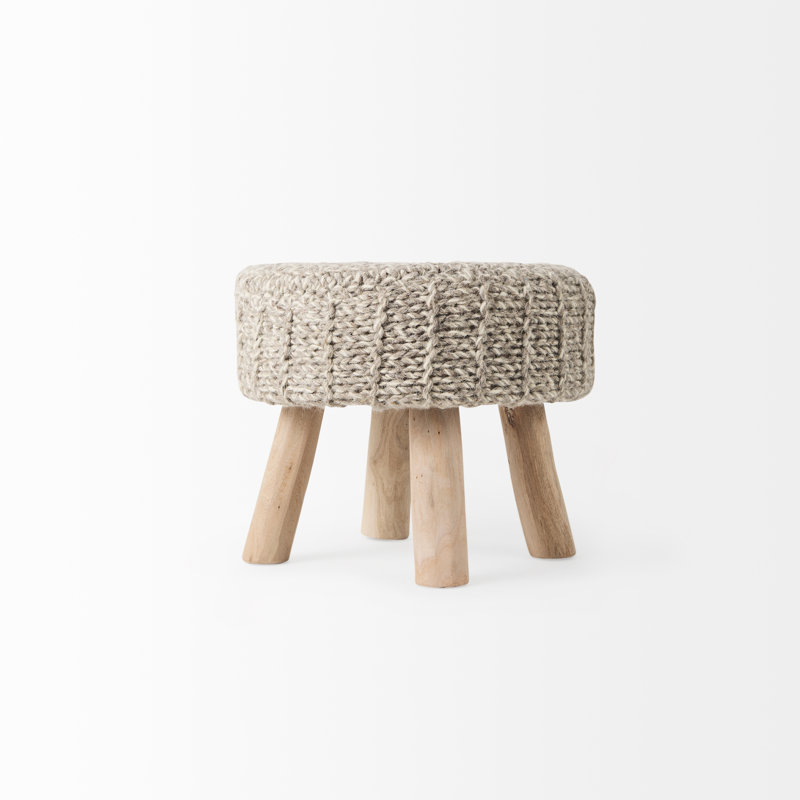Tabouret d'appoint en bois massif Laverty
