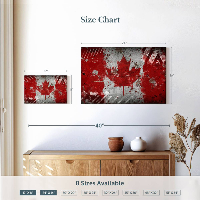Drapeau canadien Borges, H 16 po x l 24 po