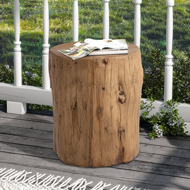 Cordale Concrete Top End Table, Light Oak
