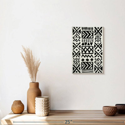 Abstrait géométrique africain sur toile