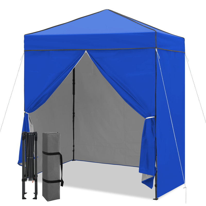 6x4 Canopy Tent, Heavy Duty Pop up Canopy with Sidewalls, Blue