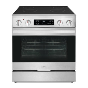 30 in. 4.6 cu. ft. Electric Range with 4 Surface Burners and Convection Oven in Stainless Steel