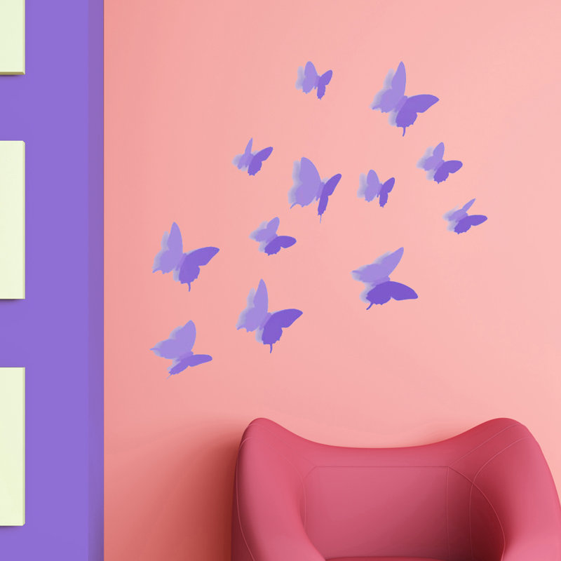 Décalcomanie murale papillon 3d