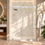 Porte de douche coulissante sans cadre Serenity 62"-66" L x 76" H avec verre clair de 3/8" (10 mm) en noir mat-136279030-97146945