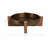 Bowl Metal and Travertine Removable Stand Metallic for Home or Office - 6" Silver