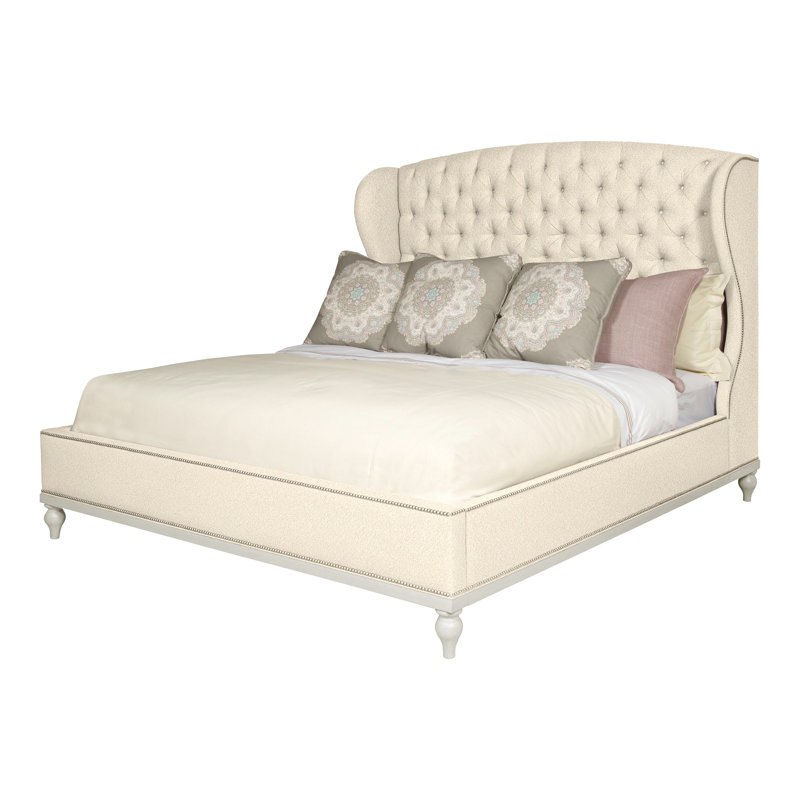 Emma Queen Upholstered Panel Bed, Kimoni Natural, Navajo, Yes