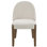 De 2 chaises d'appoint - Finition en tissu blanc et chêne sans rangement 14 po Plancher 220 lb Capacité de poids 20 po Largeur du siège 18 po Profondeur Hauteur Dossier 2 sièges de 25 po