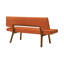 Banc de salle à manger rembourré avec dossier en bois d'hévéa et tissu Jeiren-304086082-304086080
