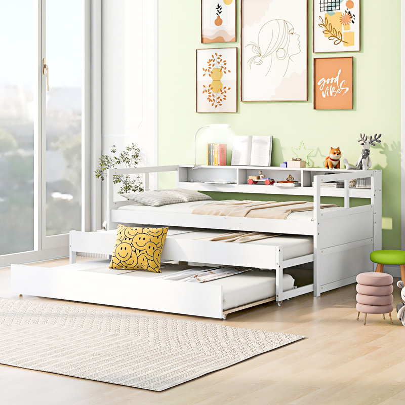 Lit de jour simple en bois Azden, Simple, Blanc
