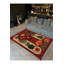 Tapis tissé à motif abstrait rouge Mosso-263353696