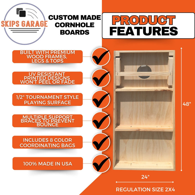 Ensemble de jeu de cornhole Minnesota Basketball 2x4 | Comprend (2) planches (8) sacs et accessoires optionnels