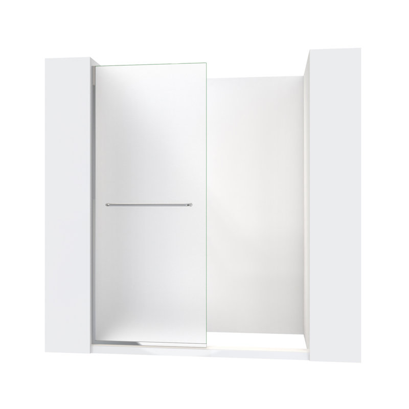 DreamLine Linea 30 in. W x 72 in. H Frameless Shower Screen with Towel Bar, Chrome