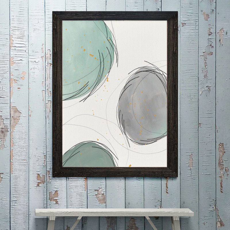 « orbited orbites i », reproduction d’art sur image, H 44 po x l 32 po x P 1,25 po, Toile avec cadre noir, Pas de tapis