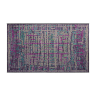 Machine Washable Purple Area Rug