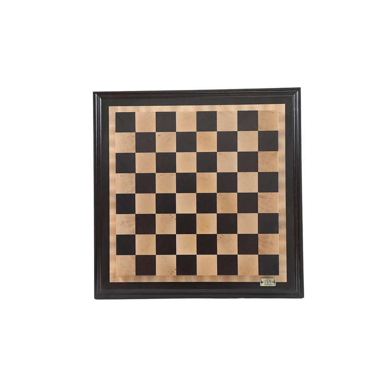 Handmade Brown/Beige Chess Board Game, 21" L x 21" W x 2.5" H