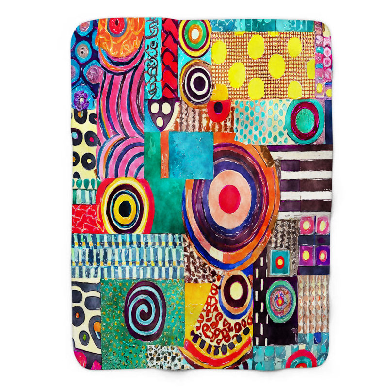 Patchwork Bliss - 1 Piece Premium Blanket, Queen