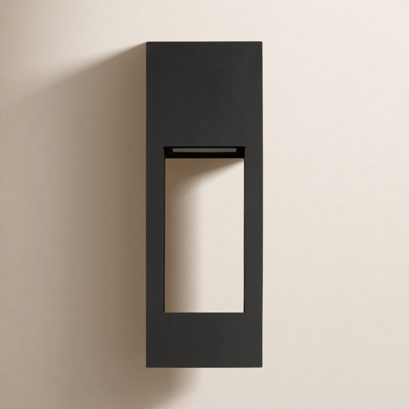 Plafonnier encastré d'extérieur à DEL Blandburg, Noir, H 16 po x l 5,75 po x P 5,75 po