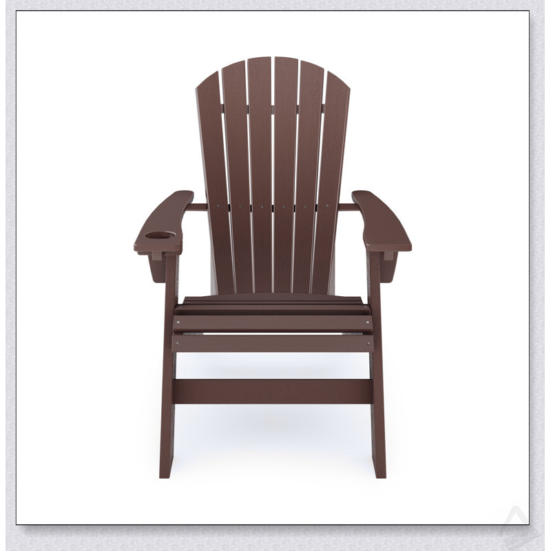 St. Simons Curved Back Adirondack Chair – Durable HDPE Poly Lumber For Outdoor Relaxation And Style, White
