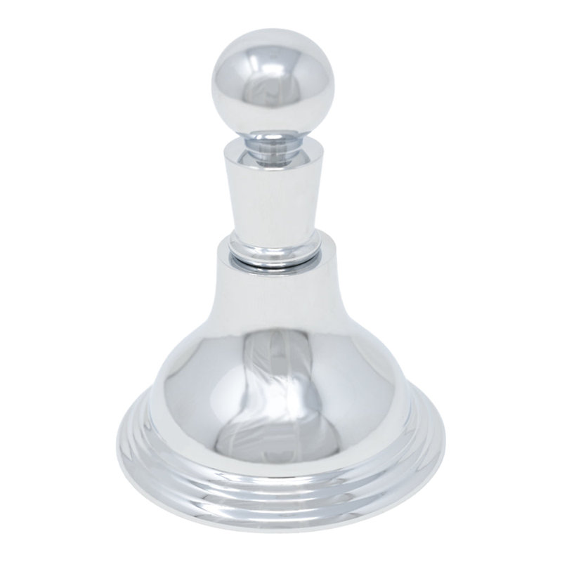 St. Lawrence Traditional Wall Mount Robe Hook with Escutcheon and Solid Brass by Strom Living, Chrome