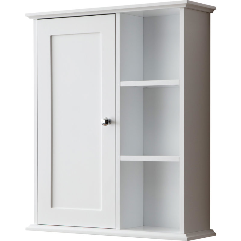 23.6" White Bathroom Wall Cabinet
