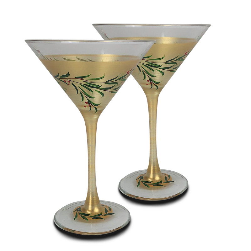 Holiday Vine 9 oz. Martini Glass
