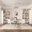 Modular Bookshelf Set: 3-In-1 Customizable Storage Shelf With Doors & Corner Unit, Space-Saving Design-1504342212
