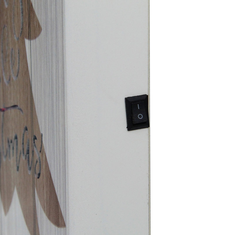 Plaque murale 11,75 "Lighted Brown Tree" Have Yourself a Merry Little Christmas "