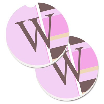Sous-verre voiture monogramme initial