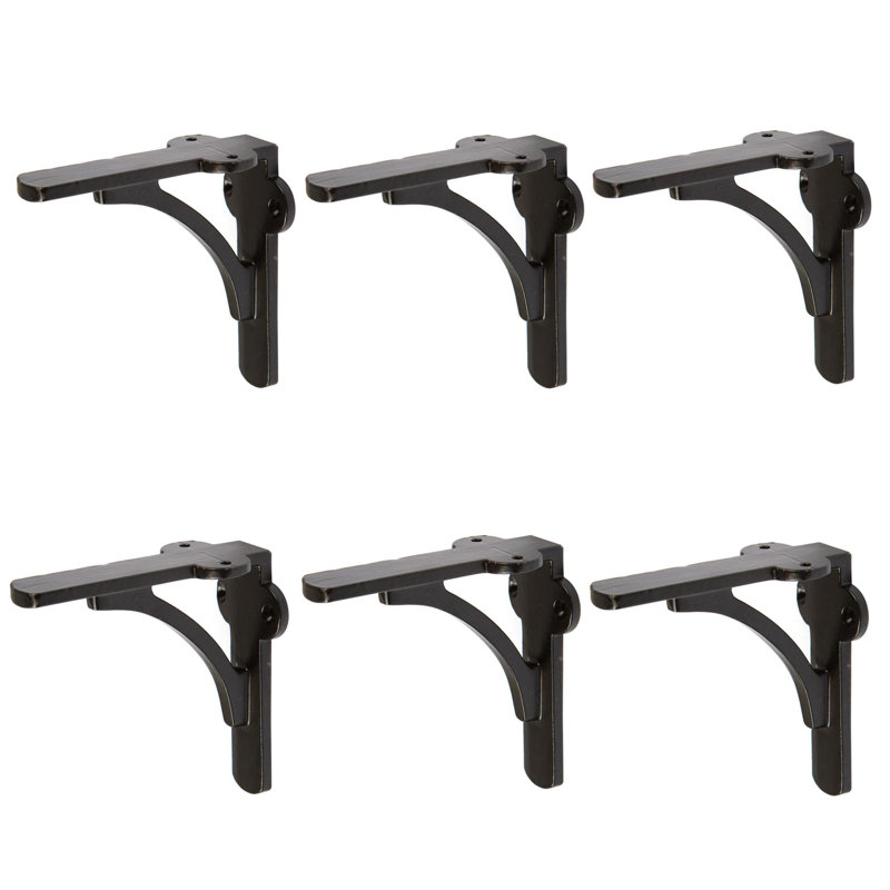 Hammer & Tongs - Curved Iron Shelf Bracket - D100mm - Black