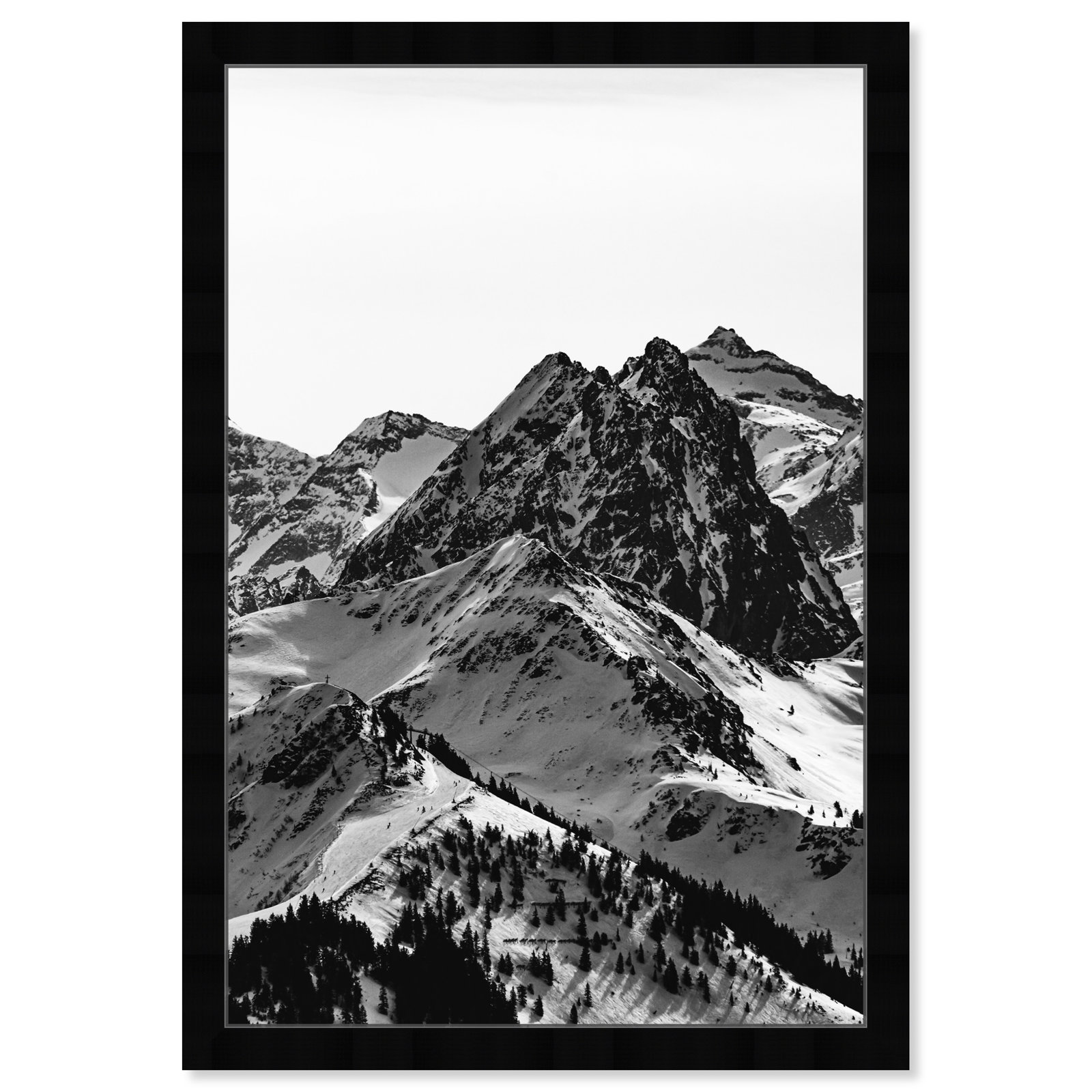 Up The Mountain by Oliver Gal, 26" H x 18" W x 0.5" D, Black
