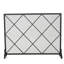 Pare-étincelles simple en fer - Diamant élégant moderne, l 40,68 po x P 9,16 po, H 31,44 po, panneau noir, motif élégant 41,5 po, 8,9 po et 32,1 po